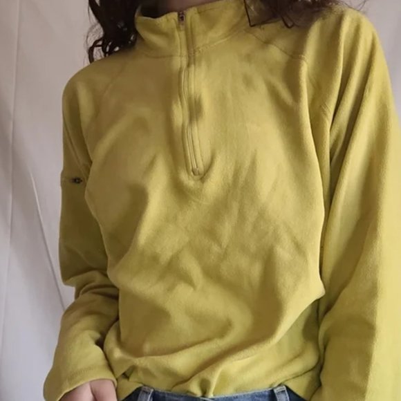 L.L. Bean Sweaters - Vintage 90's L.L. Bean Soft-Brushed Fleece Quarter-Zip Pullover